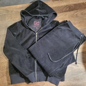 Lush Black Velour Hoodie and Joggers